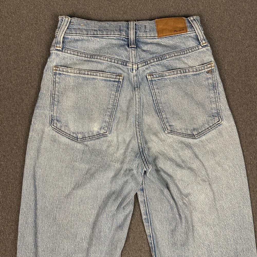 Madewell The Perfect Vintage Straight Jean Light Wash Raw Hem Women's 24 - Picture 10 of 10